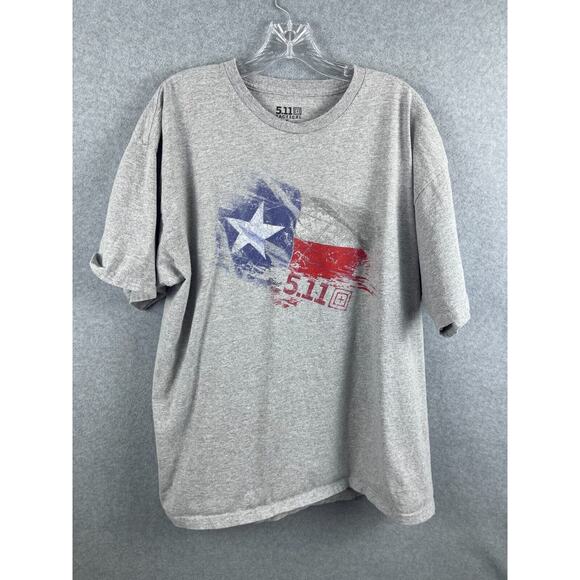5.11 Tactical American Flag Shirt Men's XL‎ Gray Short Sleeve Patriotic Tee - Picture 1 of 8
